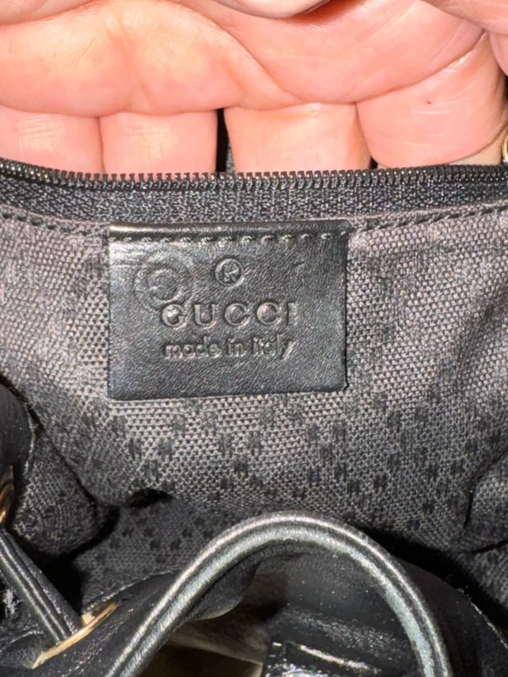 Gucci Black Mini Leather Backpack with Bamboo Toggle - Picture 5 of 7